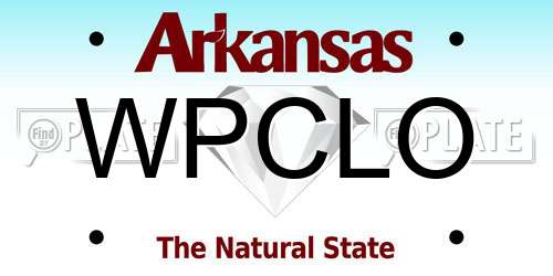 WPCLO Arkansas License Plate