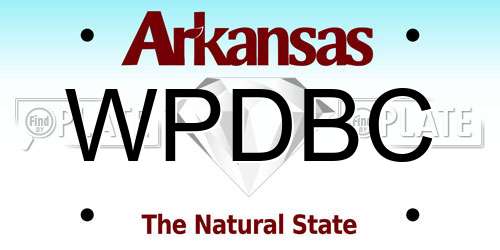WPDBC Arkansas License Plate