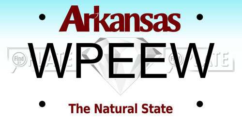 WPEEW Arkansas License Plate