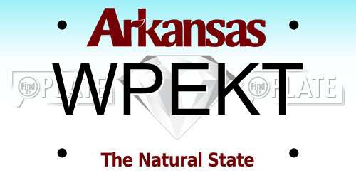 WPEKT Arkansas License Plate
