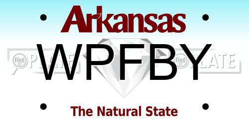 WPFBY Arkansas License Plate