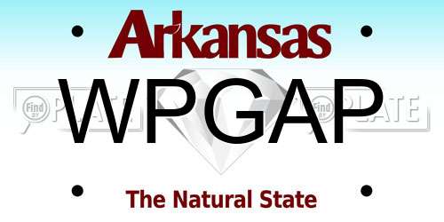 WPGAP Arkansas License Plate