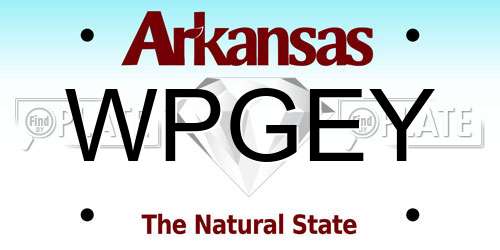 WPGEY Arkansas License Plate