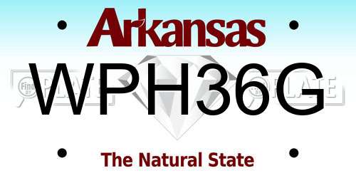 WPH36G Arkansas License Plate