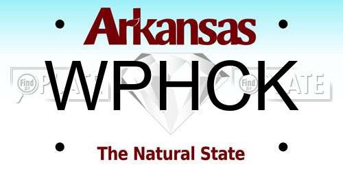 WPHCK Arkansas License Plate