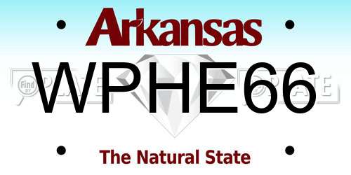 WPHE66 Arkansas License Plate