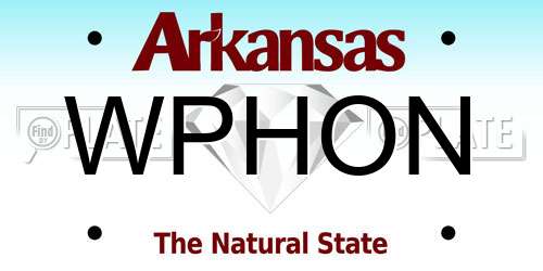 WPHON Arkansas License Plate