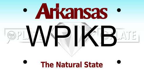 WPIKB Arkansas License Plate