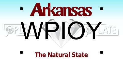 WPIOY Arkansas License Plate