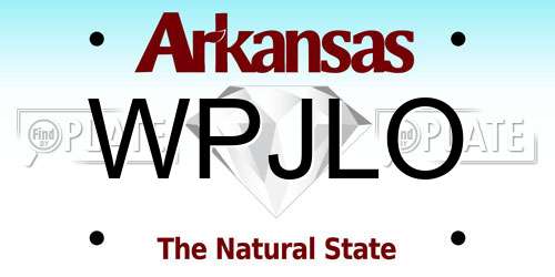 WPJLO Arkansas License Plate