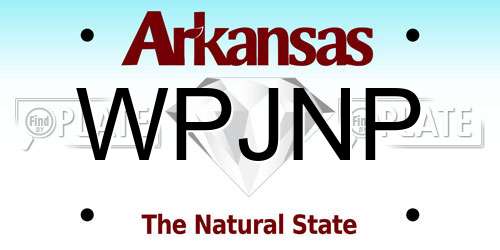 WPJNP Arkansas License Plate