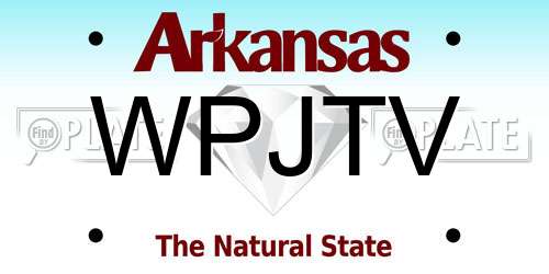 WPJTV Arkansas License Plate