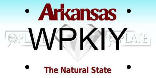 WPKIY Arkansas License Plate