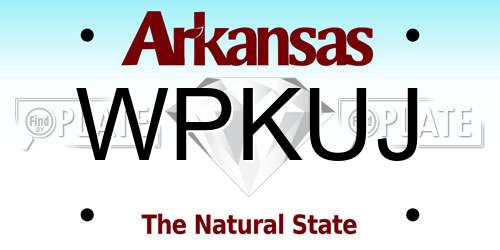WPKUJ Arkansas License Plate