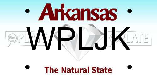 WPLJK Arkansas License Plate