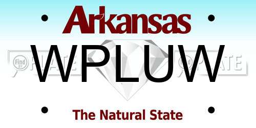 WPLUW Arkansas License Plate