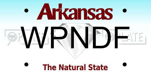 WPNDF Arkansas License Plate