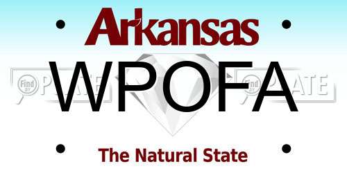 WPOFA Arkansas License Plate