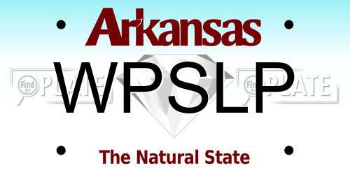 WPSLP Arkansas License Plate