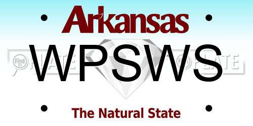 WPSWS Arkansas License Plate
