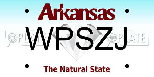 WPSZJ Arkansas License Plate