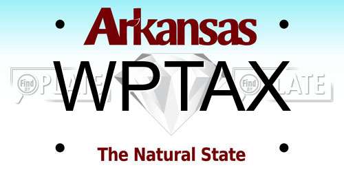 WPTAX Arkansas License Plate