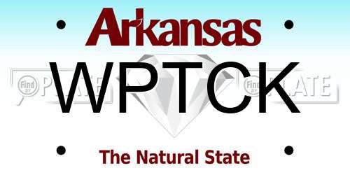WPTCK Arkansas License Plate