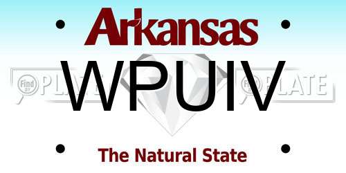 WPUIV Arkansas License Plate