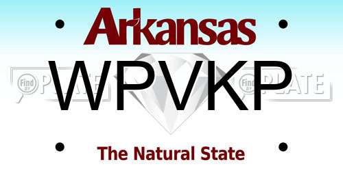 WPVKP Arkansas License Plate