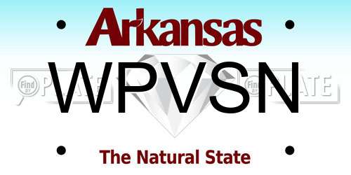 WPVSN Arkansas License Plate