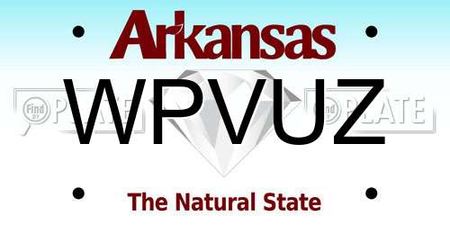 WPVUZ Arkansas License Plate