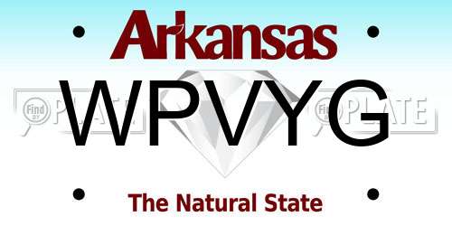 WPVYG Arkansas License Plate