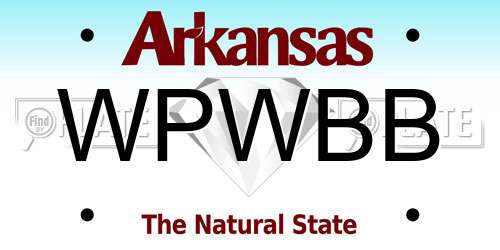 WPWBB Arkansas License Plate