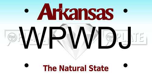 WPWDJ Arkansas License Plate