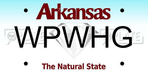WPWHG Arkansas License Plate