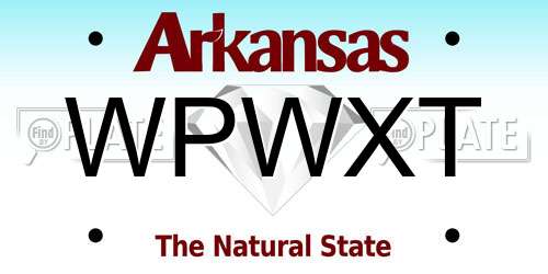 WPWXT Arkansas License Plate