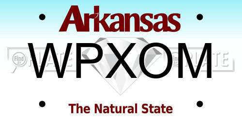WPXOM Arkansas License Plate
