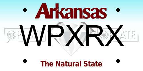 WPXRX Arkansas License Plate