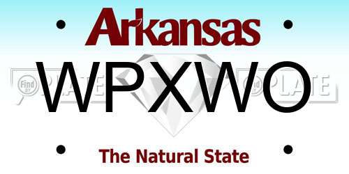 WPXWO Arkansas License Plate