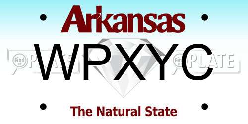 WPXYC Arkansas License Plate