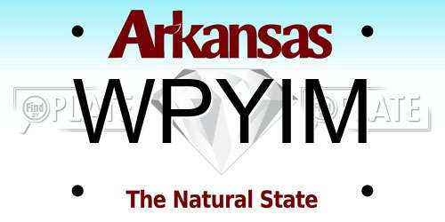 WPYIM Arkansas License Plate
