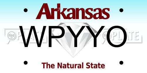 WPYYO Arkansas License Plate
