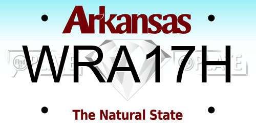 WRA17H Arkansas License Plate