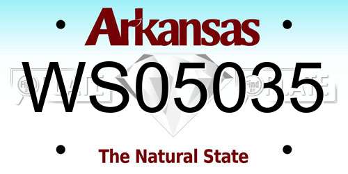 WS05035 Arkansas License Plate