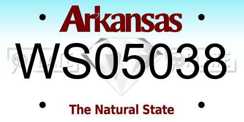 WS05038 Arkansas License Plate