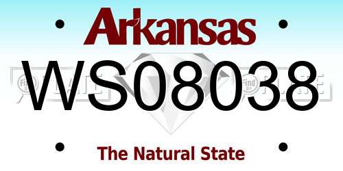 WS08038 Arkansas License Plate