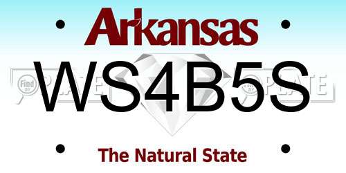 WS4B5S Arkansas License Plate