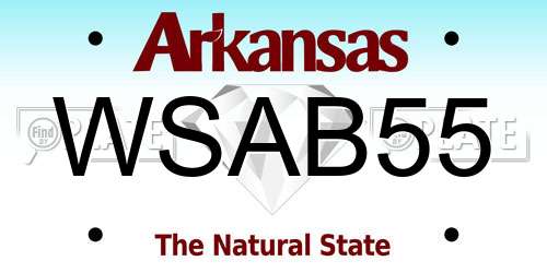 WSAB55 Arkansas License Plate