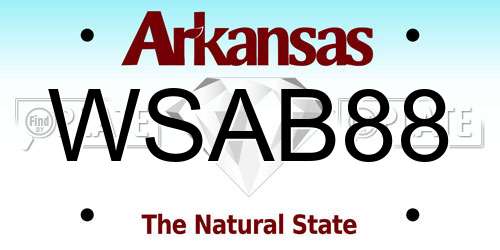 WSAB88 Arkansas License Plate