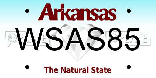 WSAS85 Arkansas License Plate